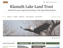 Tablet Screenshot of klamathlakelandtrust.org